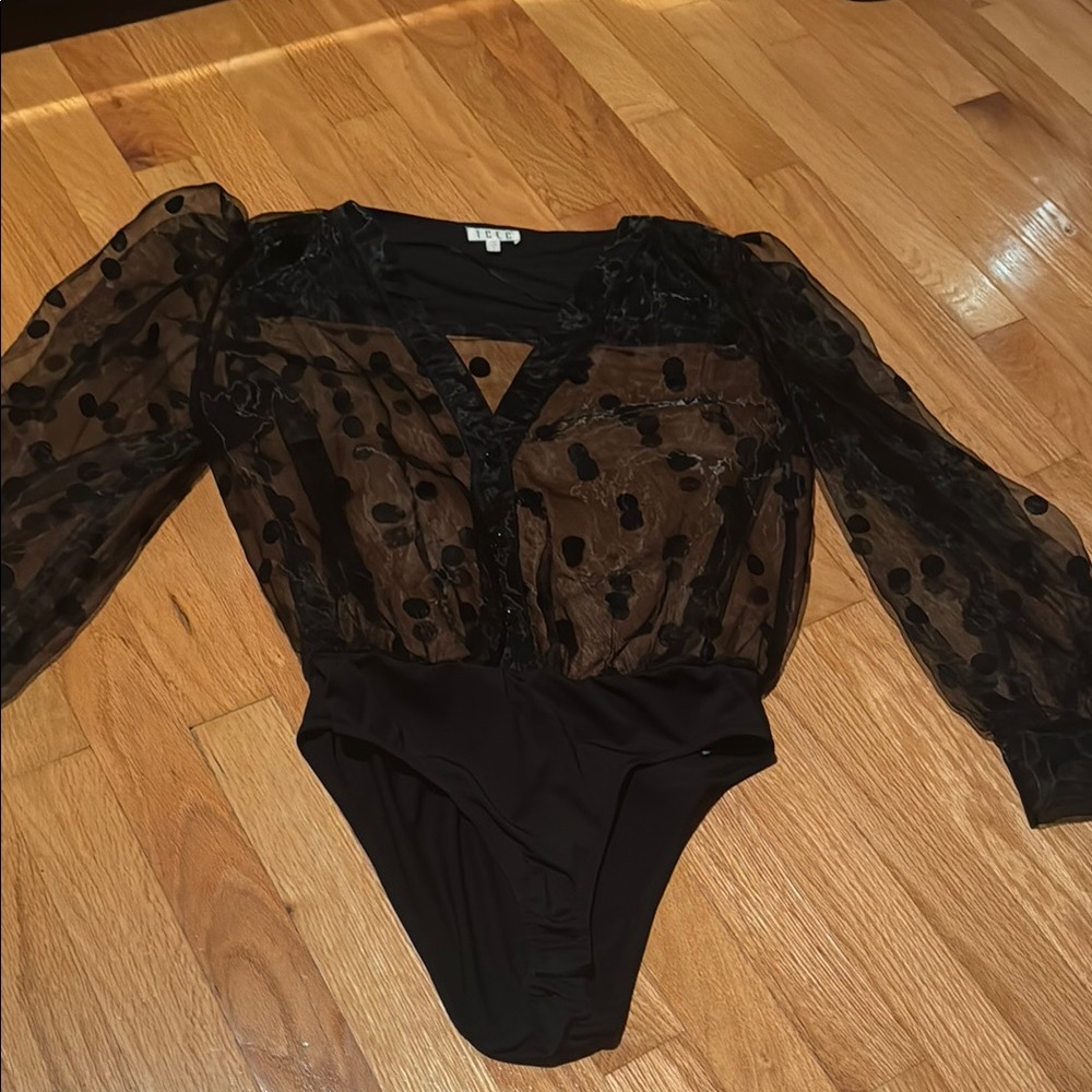 TCEC Black Sheer Bodysuit